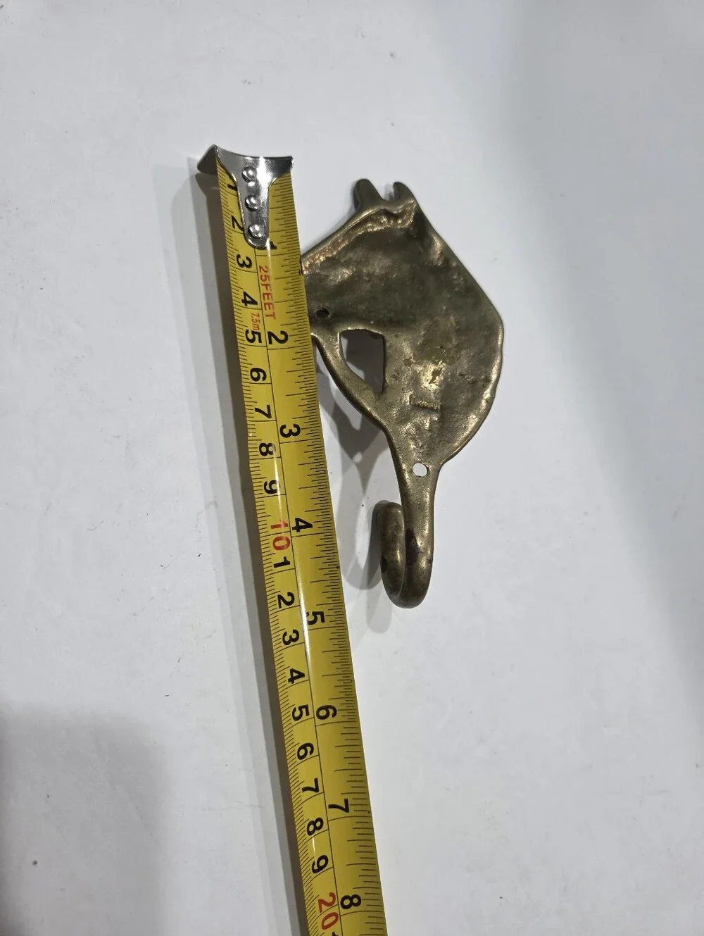 Antique-Style Brass Horse Head Wall Hook - Elegant Home Accent